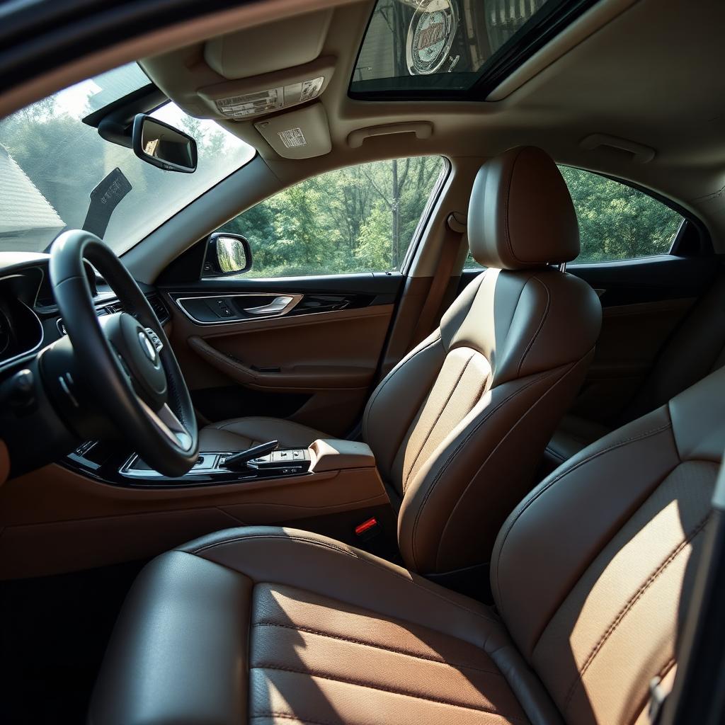 Detailed leather interior
